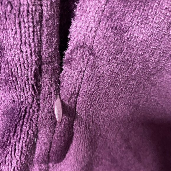Natori Women Cashmere Fleece Zip Caftan Extra Small XS Plum Purple Zipper Robe - Picture 10 of 12